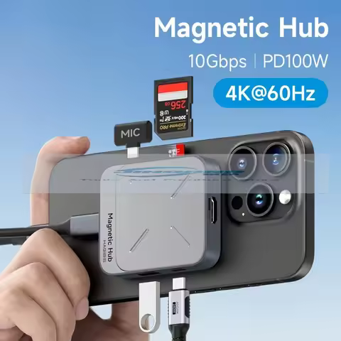 Hagibis magnetic usb c hub type-c multiport adapter docking station 4k hdmi 100w pd for macbook ipho