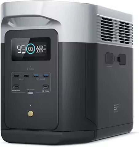 Portable Power Station DELTA 2 Max, 2400W LFP Solar Generator, Full Charge in 1 Hr, 2048Wh Solar Pow