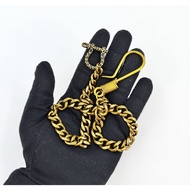 METAL lanyard chain brass tone for wallet biker