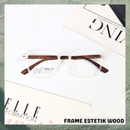 Worth It - Photochromic Bluechromic Minus Anti-Radiation Blueray Square Frame Aesthetic Wood TR75236