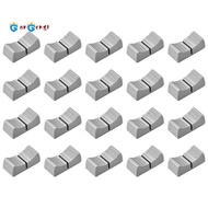 20Pcs 24mmx11mmx10mm Console Mixer Slider Fader Knobs Replacement for Potentiometer Gray Knob Black 
