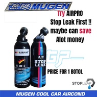 ❄ AIR COND STOP LEAK❄ 5 IN 1 DIY CAR R134  AIR COND AC TOP UP R134A COMPRESSOR OIL TREATMENT UV TAMBAH GAS K&amp;W