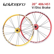 Bike Wheels 406/451 20 inch Folding Bike BMX Wheel Set Front 2 Rear 5 Bearing Hub Wheelset Disc/V Brake For JAVA Dahon Bicycle