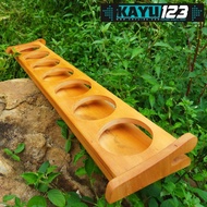 Minimalist Wooden Shelf 7 Slots 10cm Bottle Rack Multipurpose Spice Rack (RK-34)