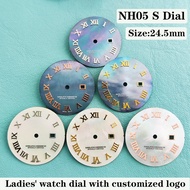 QX Ladies' Watch S Logo 24.5mm NH05 Roman Numeral Pearl Shell Dial NH05 Movement Watch Modification 