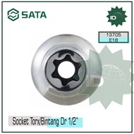 SOCKET BINTANG 13705 - 1/2" DR. TORX SOCKET E18 SATA