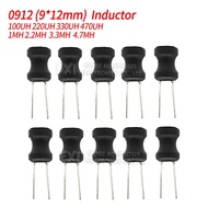 100pcs Unshielded Wirewound DIP power Inductor 0912 (9*12mm) 100uH 220uH 330uH 470uH 1mH 2.2mH 3.3mH