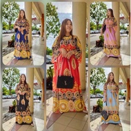 (A) Kaftan Viral🔥Dress Cantik‼️Baju Lawa🔥 Set Baju Seluar Batik Corak 3D