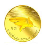 999.9 Pure Gold | 5g Shark Gold Medallion