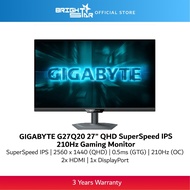 GIGABYTE G27Q20 27" QHD SuperSpeed IPS 210Hz Gaming Monitor