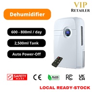(VIP Retailer) Air Dehumidifier for Home | Dehumidify 600-800mL/day | 2.5L Water Tank | SG Safety Mark Plug 空气除湿器 空气除湿机