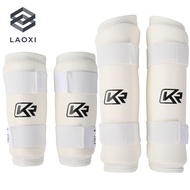 Arm and Shin Protectors Guard Shin protector For Taekwondo Martial Arts Pu Leather White Protector t