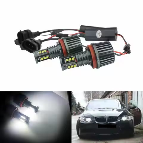 120W Angel Eyes Halo Light H8 LED Bulbs Lamp BMW E60 E61 E91 E92 E70 E87 X1 X5 X6 Z4