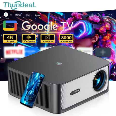 ThundeaL TD98 Pro Official Licensed Google Android TV ATV Full HD 1080P Projector 4K Video WIFI TD98