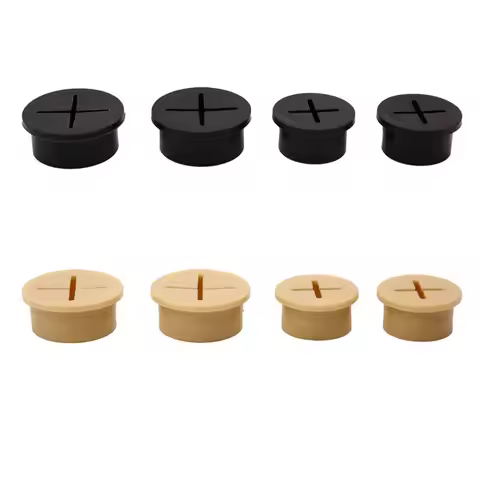 Flexible Silicone Cable Cord Grommet Rubber Grommets Cable Wire Hole Cover for Office Home Computer 