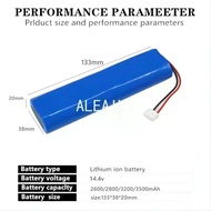 14.4V 3500mAh Vacuum Battery for Ecovacs Deebot DJ35 ,DJ36,DN55,DN520,DK35,DK36,DK520,Deebot Ozmo Sl