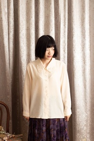 雪紡襯衫 古着【初戀販賣所】Vintage 花襯衫 A766