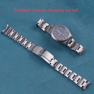 For 18mm Seiko 5 SNK809 807 805 Silver Brushed Oyster Watchband Strap Bracelet