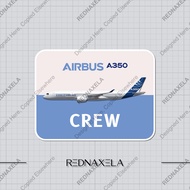 Airbus A350 Card Vinyl Sticker Crew Sign Sticker