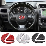 Carbon Fibre Car Steering Wheel Logo Badge Sticker for Lexus RX350 GX460 GS350 IS250 IS350 ES350 ES2