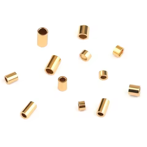 10PCS 14K gold filled Crimp & End Beads 2mm 1.6mm 14K gold Crimps 14k gold filled End Beads for Jewe