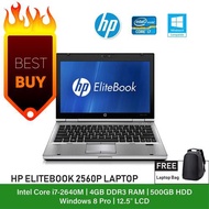 (Refurbished Notebook) HP Elitebook 2560P Laptop / 12.5 inch / Intel Core i7