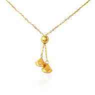 Freedom Solitaires 916 Gold Necklace by Ngee Soon Jewellery