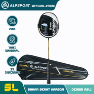 Raket Bulutangkis Asli ALPSPORT SL Raket Ofensif Serat Karbon Penuh 4U 26 Lbs ALP