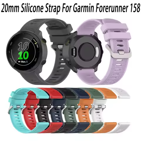 20mm watch Straps for Garmin Forerunner 158 sport Silicone Wristband For Polar Ignite watchbands For