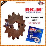 Sprocket Spoket RKM 428 Front Depan Yamaha RXZ RXZ135 SYM VF3i 185 14T 15T 16T 14 15 16 Steel High Q
