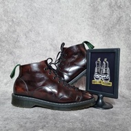 SOLOVAIR MONKEY BOOTS BURGUNDY 7UK MADE IN ENGLAND DR MARTENS DOCMART