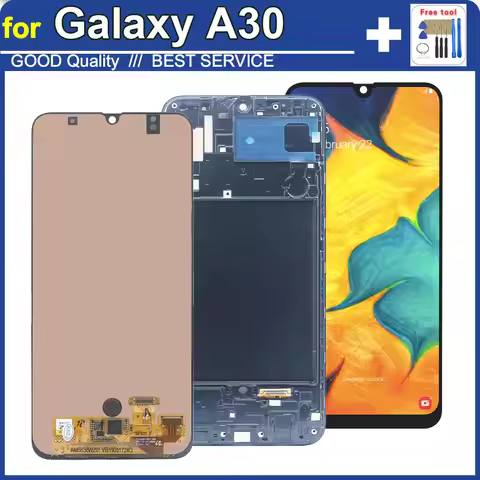 Super AMOLED LCD for Samsung Galaxy A30 LCD Display Touch Screen Digitizer Assembly for Samsung A30 