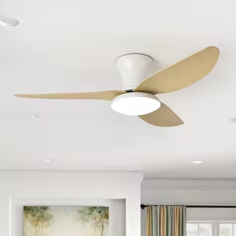 40inch Smart Bedroom LED Ceiling Fans Lights with Remote Control 6 Speeds Wind 3 Blades Dimmable Ind