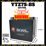 [READY STOCK] BOSSku YTZ7S-BS YTZ7S YTZ7 YTZ7V ( YT6B  YT6B-3  YTZ6V ) Motorcycle Battery HONDA RS15