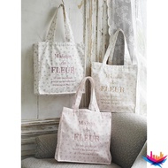 [Maison de FLEUR] Floral Print Square Tote Bag - Orange 8A43F0J3800