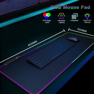 RGB Gaming Mouse Pad LED Large Mouse Pad Anti-Slip Rubber Base Computer Keyboard USB Mouse Mat