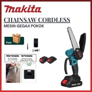 MAKITA Cordless Chainsaw Cordless Mini Chainsaw Gergaji Pokok Dahan Mesin Potong Kayu Gergaji Kayu G