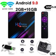 กล่องทีวี H96 MAX เสถียรสุด Smart TV Box Android 10.0 Media player 4Kลงแอป Google Voice Assistant Ne