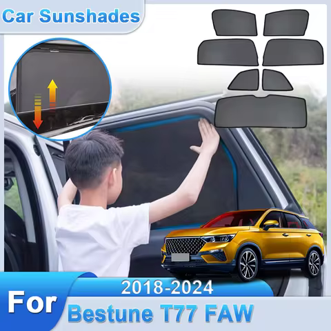 Window Magnetic Sunshade Visor Net Mesh Curtain Car Auto Part Accessories For Bestune T77 FAW 2018 2