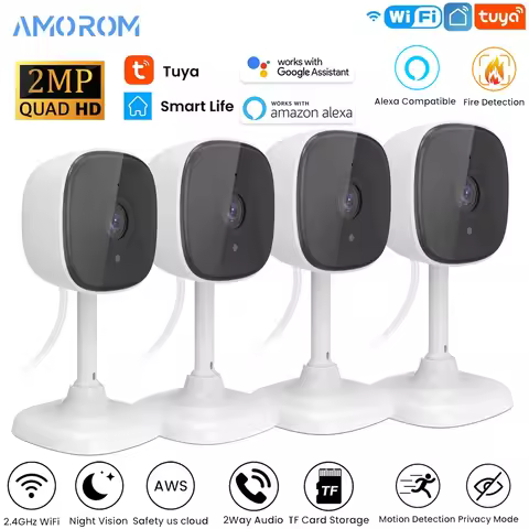 Amorom 1080P Wifi IP Surveillance Camera Pet Baby Home Video Monitor Two-Way Talk Night Vision Camer