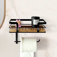 Ready Stock Household Iron Art Wall-Mounted Paper Roll Holder Kitchen Towel Holder Bathroom Iron Woo