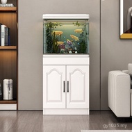 Goldfish Tank Small Aquarium with Cabinet Simple Fish Tank Integrated Household Ecological Compartme