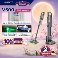 UWANT V500 Stick Vacuum 25kpa 360° Floating Brush, Micro Green Light Dust Detection, Powerful Cordle