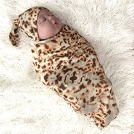 ผ้าห่อตัวเด็ก + หมวกเบอร์ริโตแป้งเด็ก Tortilla Swaddle 100% ผ้าผ้าฝ้ายผ้าหุ้มตัวเด็กผ้าห่มนอนสำหรับทารกนอนหลับดีขึ้น