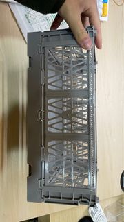 DAISO大創 折疊式 收納籃 灰色