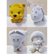 Winnie the Pooh D6B Eeyore Tigger Chip white Christmas Gold Pooh preloved stuffed toy plush doll sof