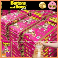 🔥8KG Buttons & Bows Active Cat Dry Food Pet Chicken Fish Makanan Anak/Kucing Button And Bow Sedap Ki