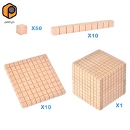 [prettyia] Dolity Montessori DIY Wooden Base Ten Blocks Math Manipulative Early Math