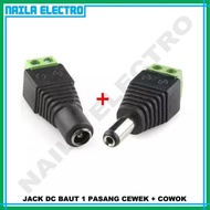 Male+Female Bolt DC Jack Set / Girl+Boy DC Connector / DC Connector