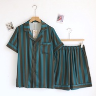 ชุดนอน Muslin Pajamas Collection Muslin Pet รุ่น Mocha Stripes (Y3297 Y3298) | ชุดผู้ชาย